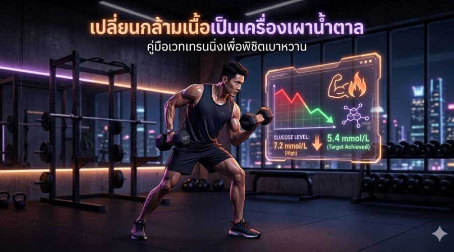 เปลี่ยนกล้ามเนื้อเป็นเครื่องเผาน้ำตาล: คู่มือเวทเทรนนิ่งเพื่อพิชิตเบาหวาน