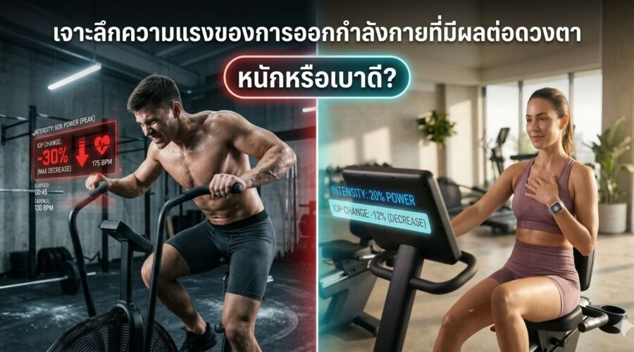 หนักหรือเบาดี? เจาะลึกความแรงของการออกกำลังกายที่มีผลต่อดวงตา